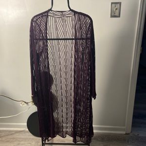 Chico Traveler Crochet Cardigan NWOT